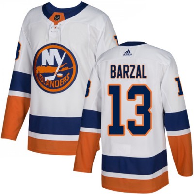 Adidas New York Islanders #13 Mathew Barzal White Road Authentic Stitched NHL Jersey